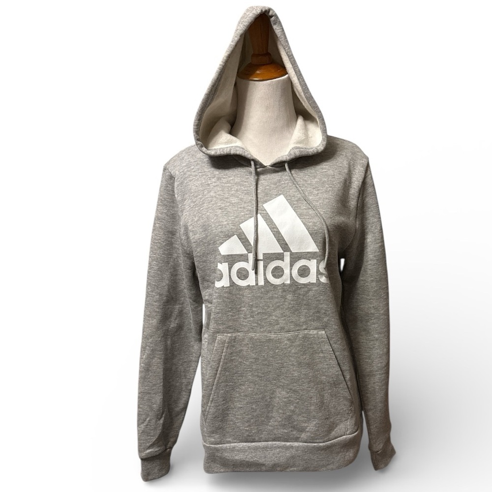 Adidas Women's Heather Gray Hoodie - Picture 2 of 8